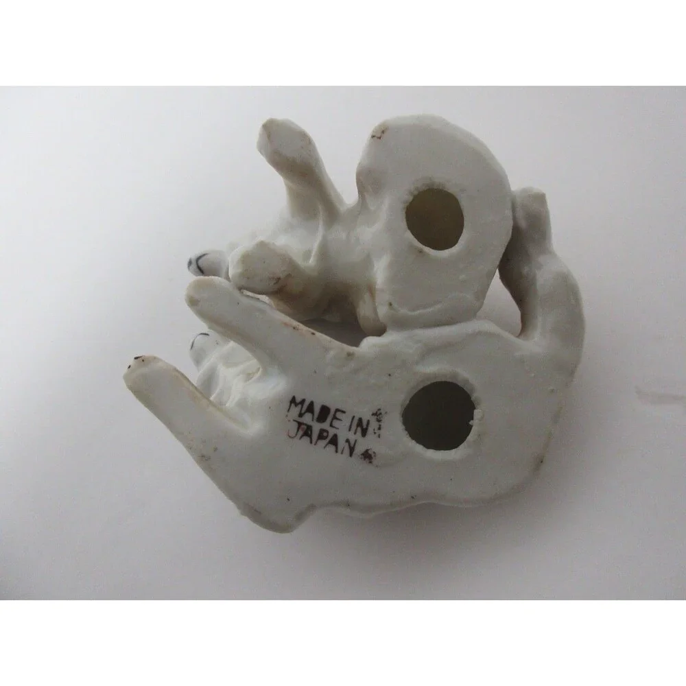 Vintage Wolves German Shepherd Dogs Figurines Japan Porcelain